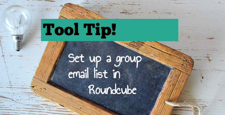 Create a group email list in Roundcube